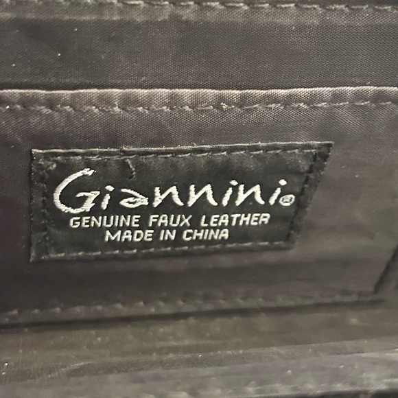 Giannini black Faux Patent Croc Leather Clutch - Picture 4 of 5